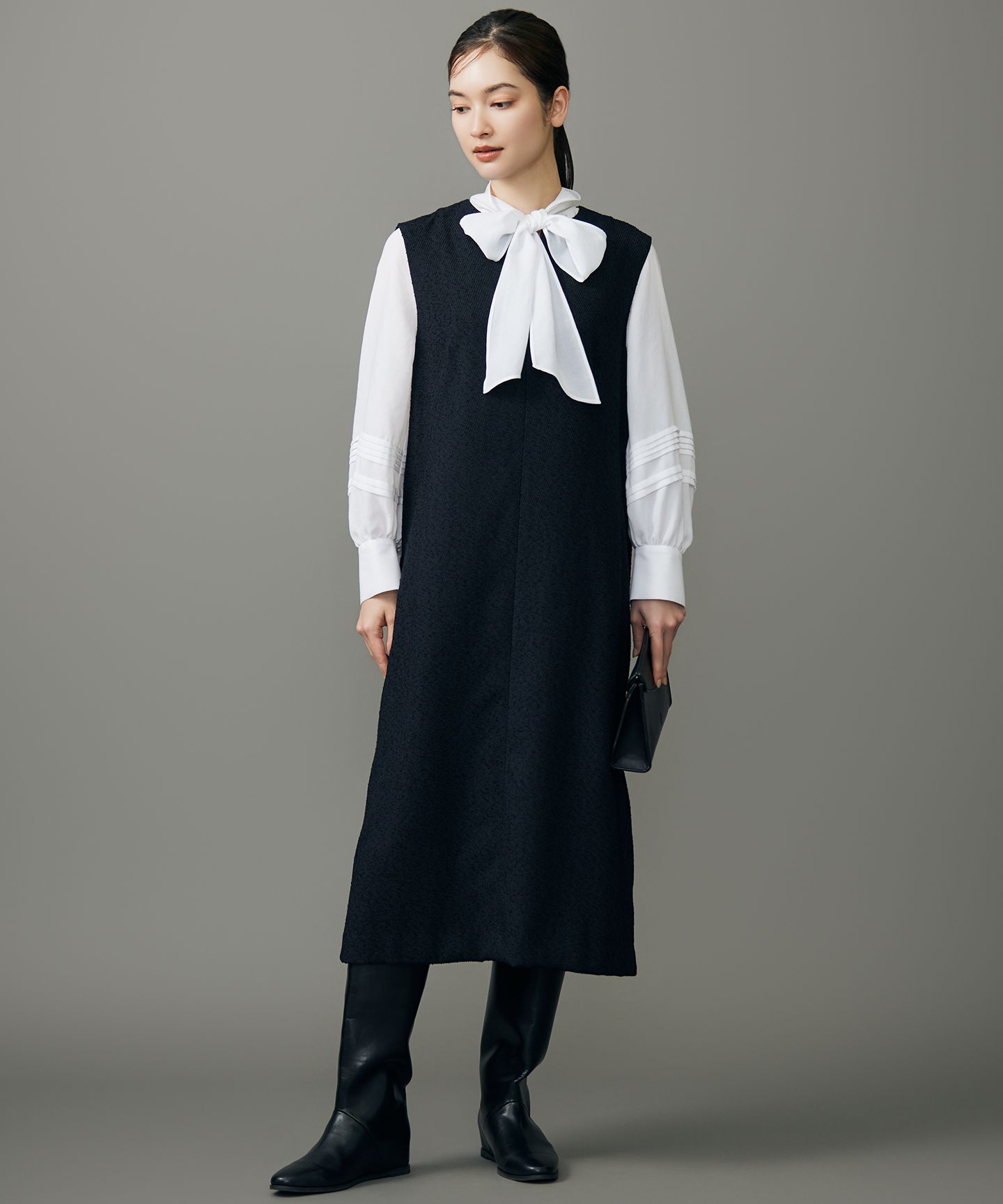 自由区 L(ジユウク　エル)/【17号サイズまで展開・カタログ掲載】ブライトリングツイード ジャンパースカート