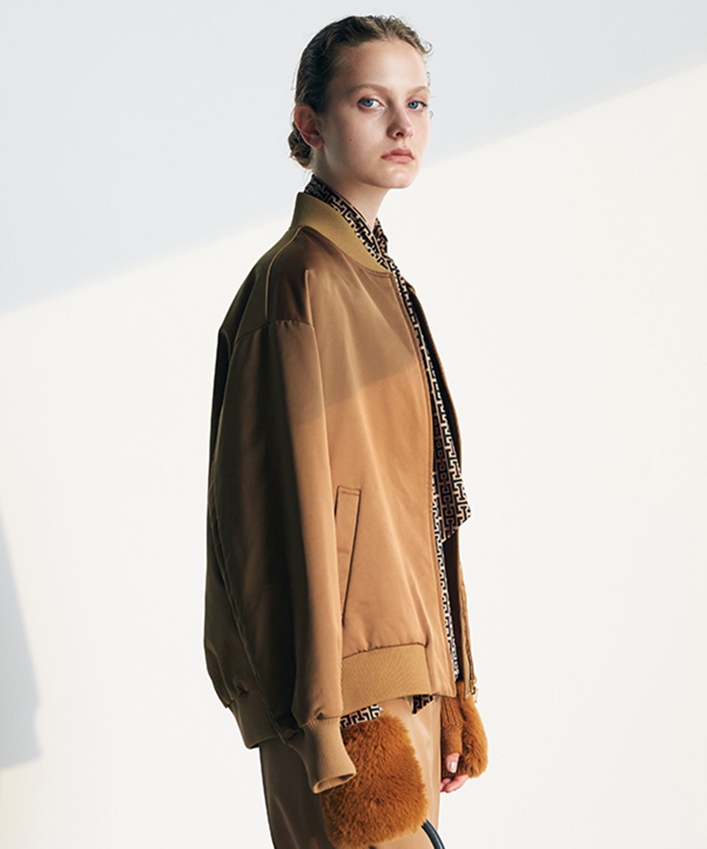 ICB(アイシービー)/【洗える】 マットサテン MA-1ブルゾン