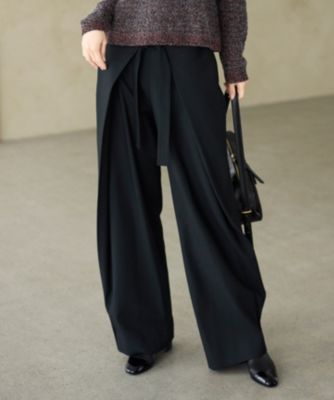 集英社HAPPY PLUS STORE自由区（ジユウク）/【SHIHOさん着用】フロントディテールラップワイド パンツ