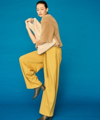 421 PGG 新品タグ付き 定価30,800円 レディースパンツ サイズ0 S 高身長 【フォーマル】ドビー素材パイピングノーカラー