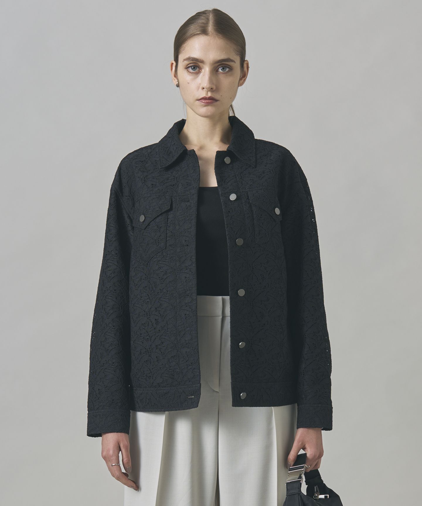 ICB(アイシービー)/【洗える】リーフラッセルレース ジャケット