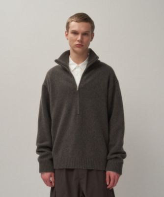 ATON(エイトン)のLAMBS WOOL | ハーフジップセーター - UNISEX