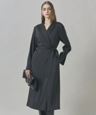 L～XL【新品インポートセレクト】洗える！レザーライクモードサテンブラックドレス L～XL【新品インポートセレクト】洗える！レザーライクモード