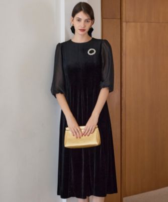 【一部穴開きあり　お安くします】　dress production W213 S 23区 S(ニジュウサンク エス)の【APPLAUDIR】ベロアコンビ