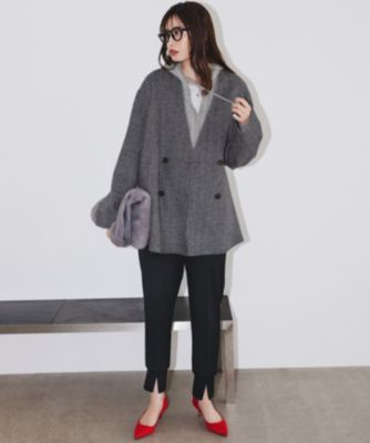 ICB(アイシービー)のWoolRever ノーカラーショートコート通販 | 集英社