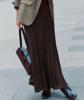 新品★今季23区【洗える】クラッシュプリーツジョーゼットスカート 23区(ニジュウサンク)の【洗える】クラッシュ プリーツ ジョーゼット