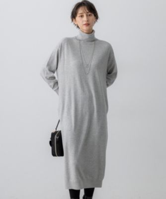 23区 メリノシネニツト ワンピース 2023年 タートルネック ウール 完売品 23区 L(ニジュウサンク エル)の【洗える】カシミヤブレンド