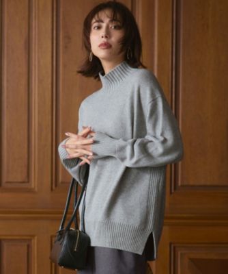 新品タグ付き♡ミストレアス♡ホイップ♡ニット♡グレー 23区 L(ニジュウサンク エル)の【見上愛さんコラボカラー/Oggi掲載