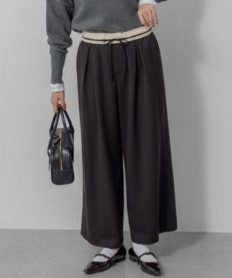 完売品　seyto サイズ0 / ラメストライプワイドストレートパンツ Lame stripe wide straight pants / ラメストライプワイド