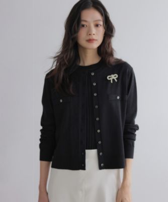 【新品未使用】組曲 クミキョク カーディガン トップス アンサンブル 組曲（KUMIKYOKU） カーディガン 「ビジューボタン・アンサンブル対応