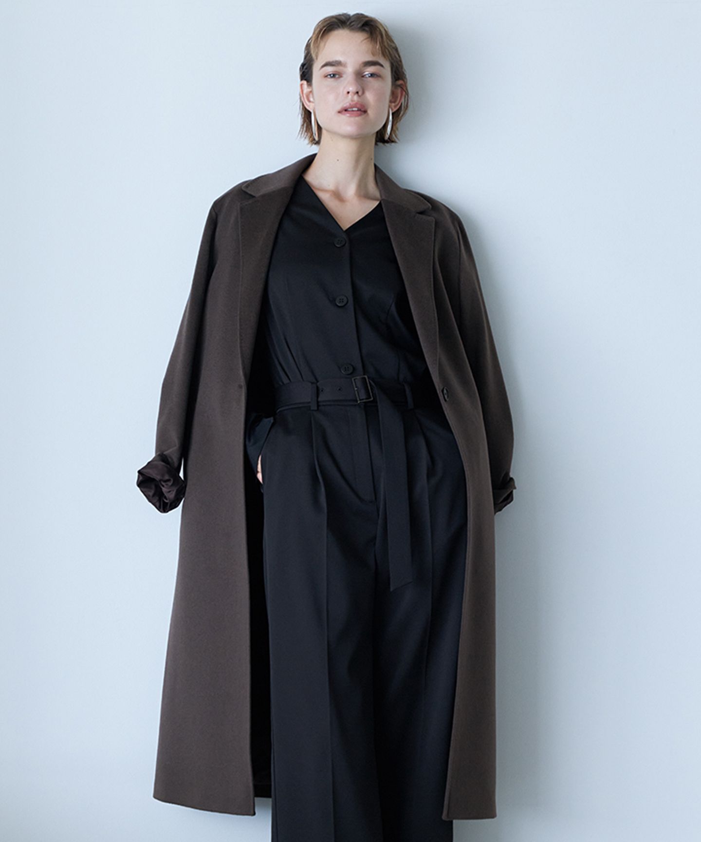 ICB L(アイシービー　エル)/ピュアカシミヤ チェスターコート