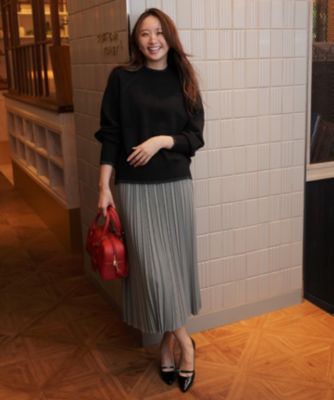 集英社HAPPY PLUS STOREANY SIS（エニィスィス）/ボリューム ニット×プリーツ スカート セット