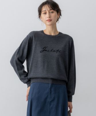 集英社HAPPY PLUS STORE23区（ニジュウサンク）/【洗える】インターシャ ロゴ ニット