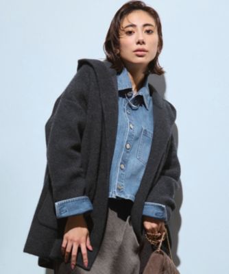 23区(ニジュウサンク)の【洗える】ラクーンブレンドダブルフェイス