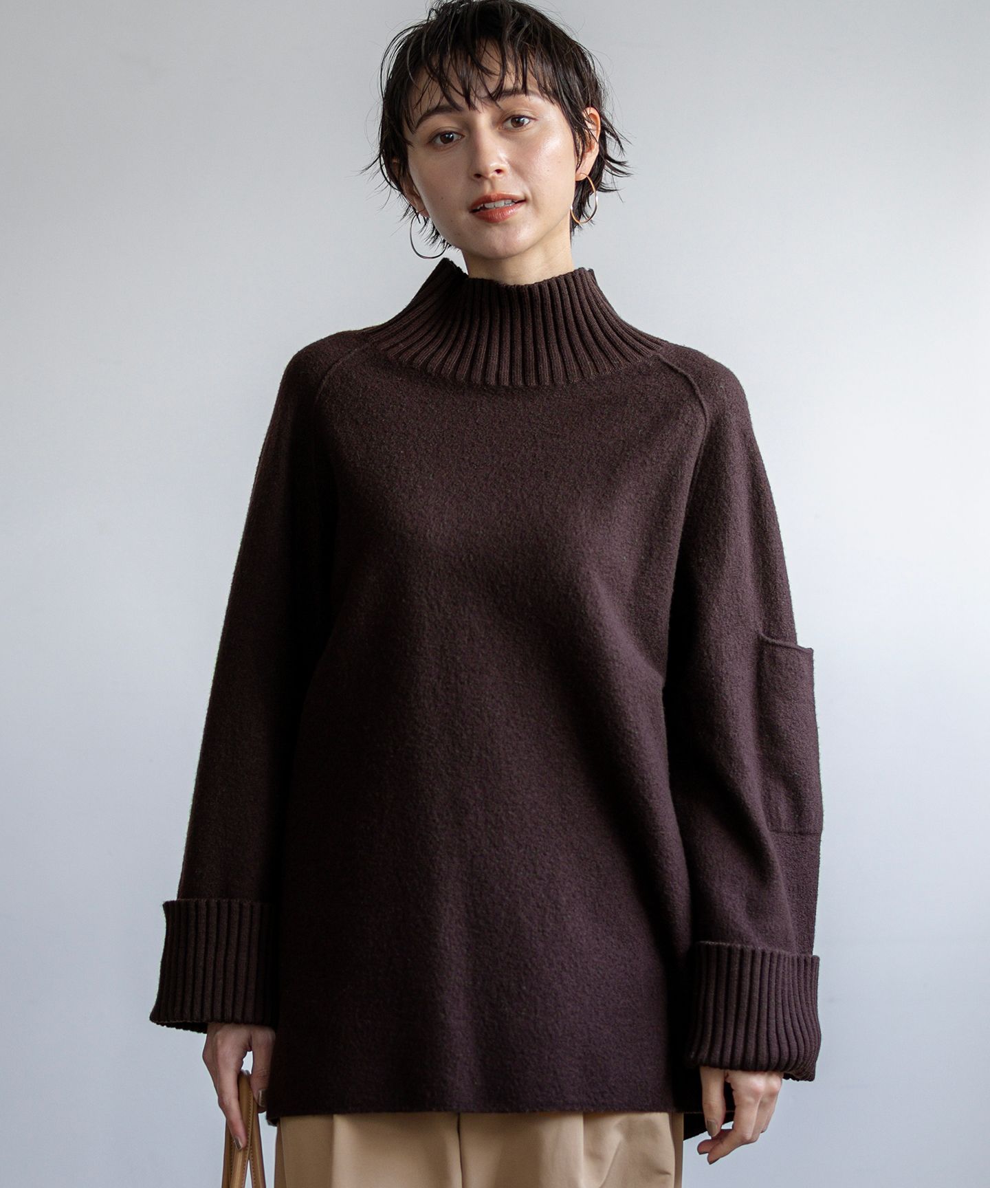 23区(ニジュウサンク)/【新色追加】ボイルドウールコンビニット チュニック