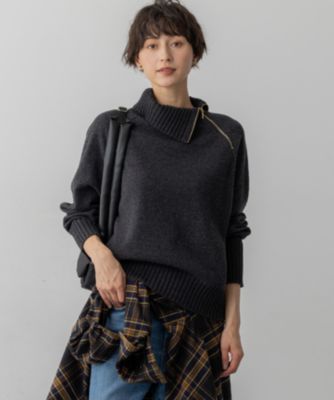 23区 L(ニジュウサンク エル)のボイルドウールコンビ ジップ タートル