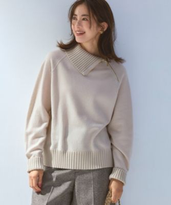 23区 L(ニジュウサンク エル)のボイルドウールコンビ ジップ タートル