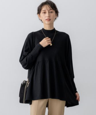 集英社HAPPY PLUS STORE23区 L（ニジュウサンク エル）/【洗える】ウールギャザー ドルマンスリーブ ニット