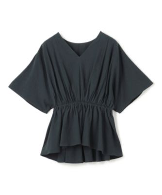 集英社HAPPY PLUS STOREuncrave（アンクレイヴ）/【洗濯機洗い可】コットンリネンボイル ペプラムブラウス