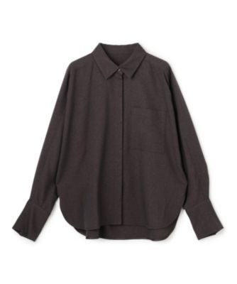 集英社HAPPY PLUS STOREuncrave（アンクレイヴ）/ウォッシャブルウールライクツイル ドルマンシャツ