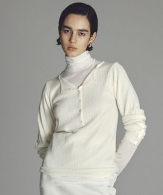 集英社HAPPY PLUS STOREuncrave（アンクレイヴ）/ハイゲージニット ヘンリーネックトップス