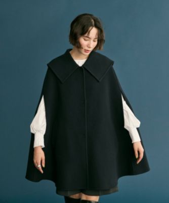 Newans(ハッシュニュアンス)のセーラーカラーダブルフェイスケープ