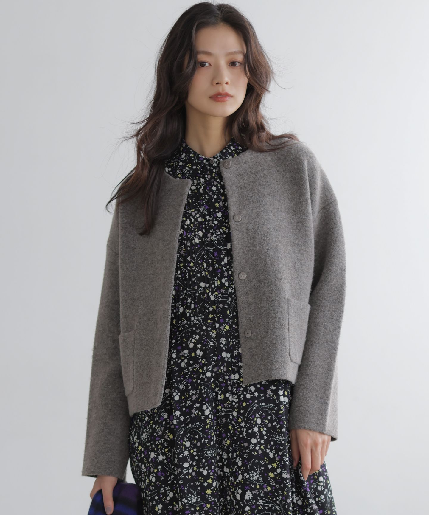 組曲(クミキョク)/プレーティングニットアウター ジャケット