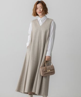 23区 L(ニジュウサンク エル)のラメミックスツイード Vネック