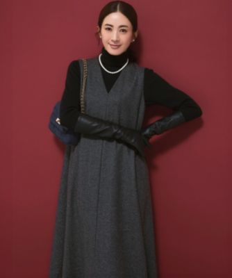 23区 L(ニジュウサンク エル)のラメミックスツイード Vネック