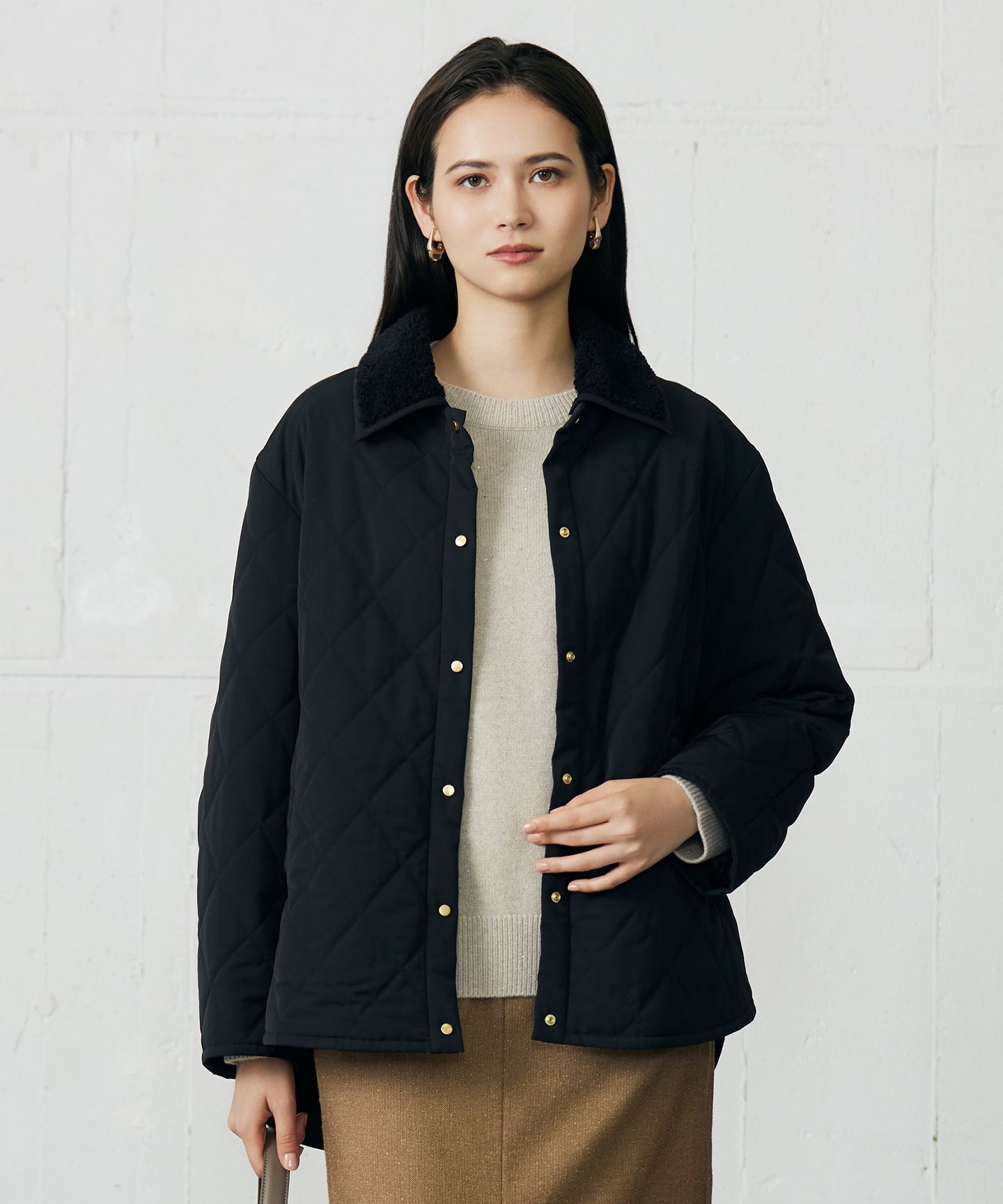 自由区(ジユウク)/【洗える】キルト アウター