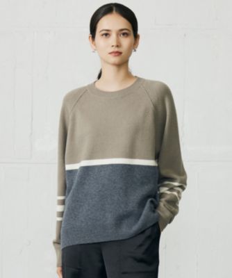 stoneアイボリー ラグランスリーブ ニット stoneアイボリー ラグランスリーブ ニット ラグランスリーブリブニット