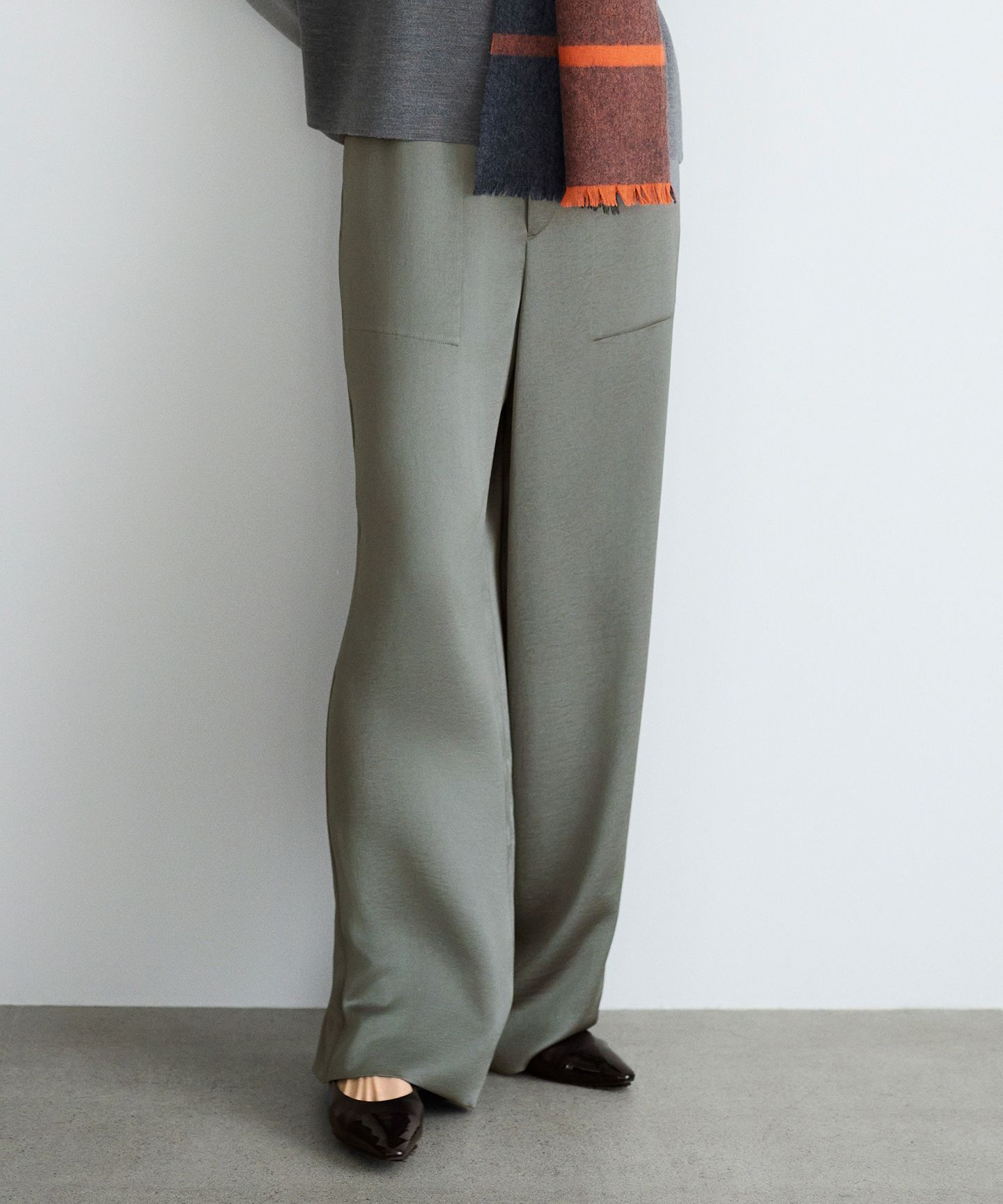 自由区 L(ジユウク　エル)/【カタログ掲載・洗える】ドレーピーサテンベイカー パンツ