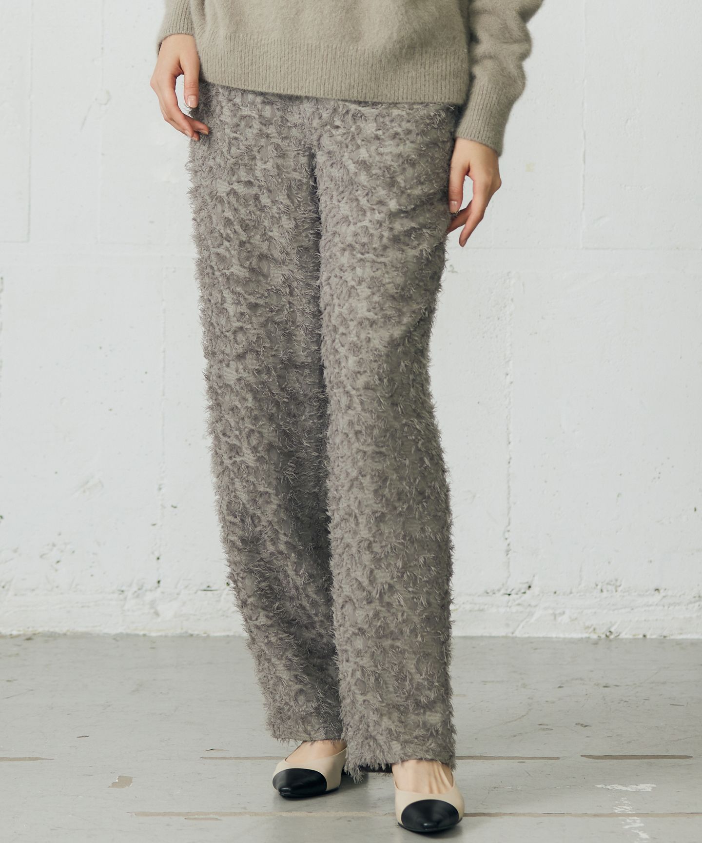 自由区 L(ジユウク　エル)/【SHIHOさん着用】カットジャカード パンツ