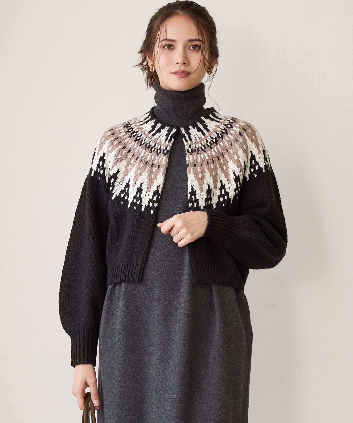 23区 S(ニジュウサンク エス)/【SLOW/一部店舗限定】ジャカード カーディガン