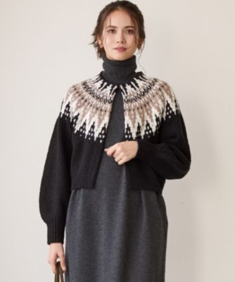 集英社HAPPY PLUS STORE23区（ニジュウサンク）/【SLOW/一部店舗限定】ジャカード カーディガン