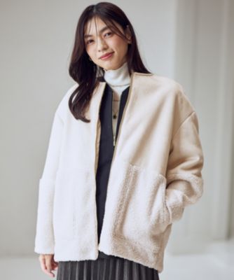 集英社HAPPY PLUS STOREANY（エニィ）/【手洗い可】スエードボアコンビブルゾン