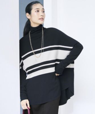 今季2025 ICB ニット タートルネック キャメル×ブラック限定カラー ICB