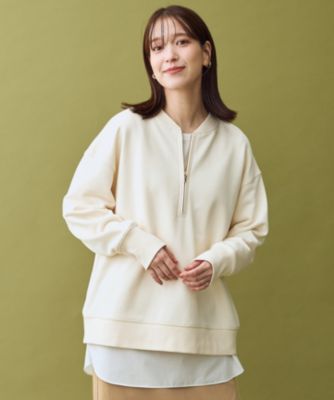 集英社HAPPY PLUS STOREANY（エニィ）/【洗濯機可】ハーフジップスウェット