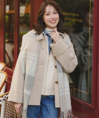 極美品23区　【VERY掲載】MANTECOPure リバー ステンカラーコート 23区(ニジュウサンク)の【VERY掲載】MANTECOPure リバー ステンカラー