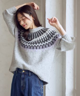 集英社HAPPY PLUS STOREANY（エニィ）/ノルディックパターンニット