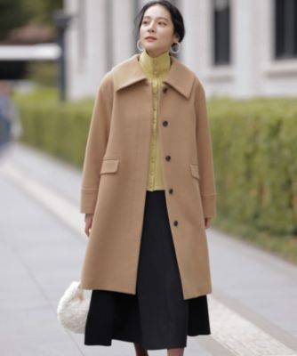 組曲 S(クミキョク エス)のウールモッサステンカラー コート通販