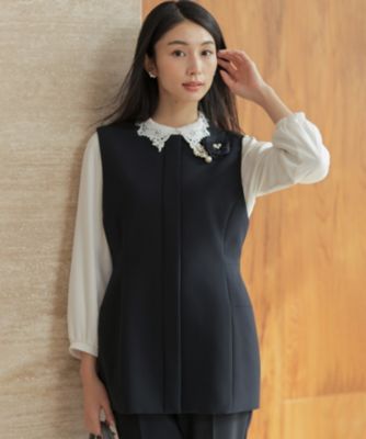 集英社HAPPY PLUS STORE組曲 L（クミキョク　エル）/【KUMIKYOKU NAVY】コンフォータブルドレープ ジレ