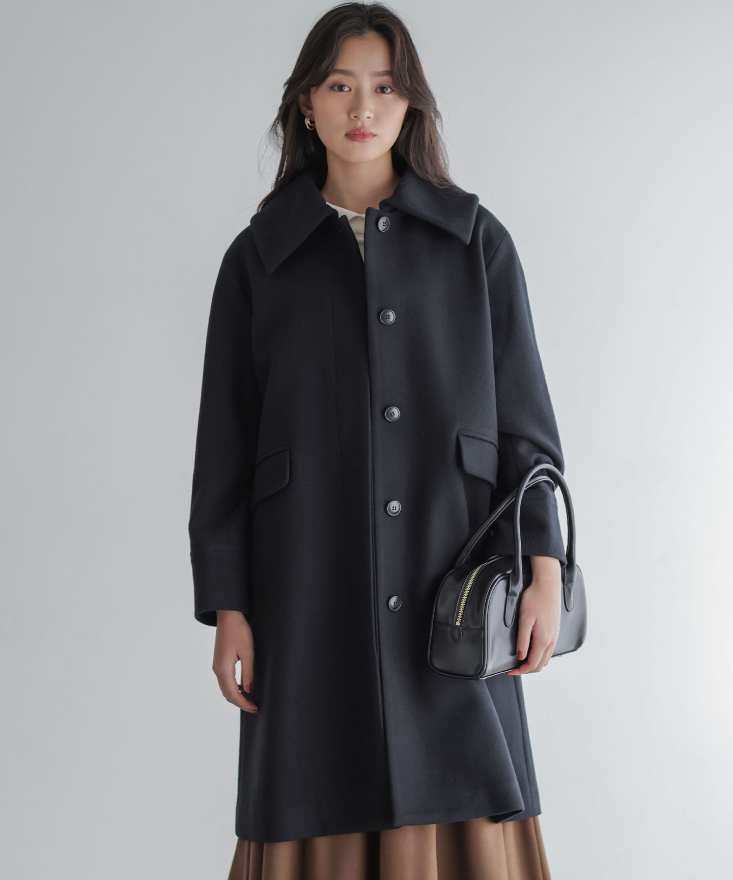 組曲 L(クミキョク　エル)/ウールモッサステンカラー コート