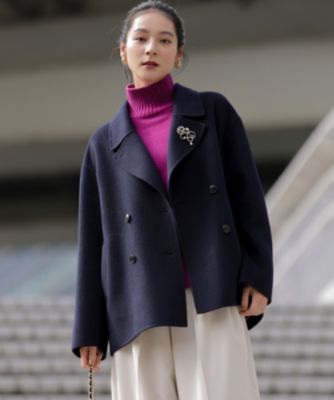 組曲 L(クミキョク エル)のダブルブレストリバー コート通販 | 集英社