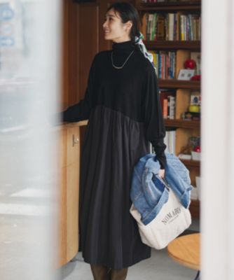 23区 S(ニジュウサンク エス)の【洗える】ギャザーコンビ ニット