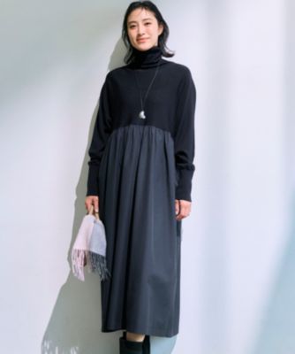 23区 L(ニジュウサンク エル)の【洗える】ギャザーコンビ ニット