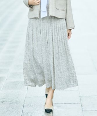 集英社HAPPY PLUS STORE自由区 L（ジユウク　エル）/【17号サイズまで展開・カタログ掲載・セットアップ対応】ライトサテンプリーツ スカートII