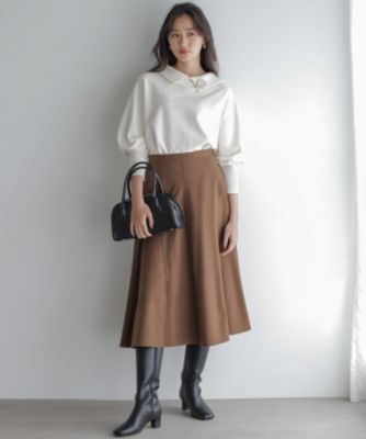 組曲(クミキョク)のツイル起毛フレア スカート通販 | 集英社HAPPY PLUS