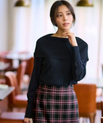 新品  ACLENT  オフショルダーショートニット RE MODE / ACLENT｜オフショルダーショートニット BK｜CHIHA
