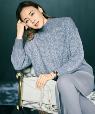 自由区(ジユウク)の【SHIHOさん着用】ラメフォックスケーブル ニット